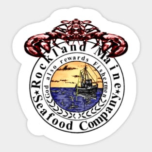 Rockland Maine Seafood Seal Sticker